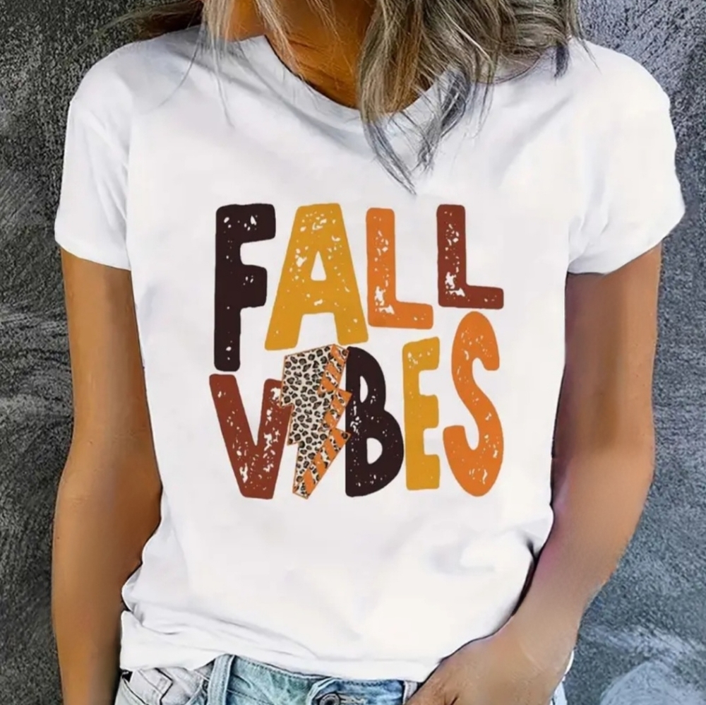 Fall Print T- shirt